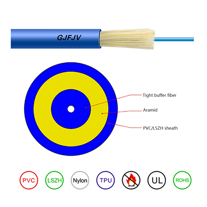 GJFJV Cábla Optúil Wire Geansaí Croí Aonair Dhíon