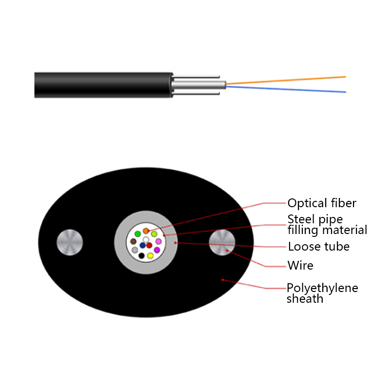 FTTH Gnáthchábla optúil baile GYXTPY Cábla Micrimhilseogra Séidte Aeir